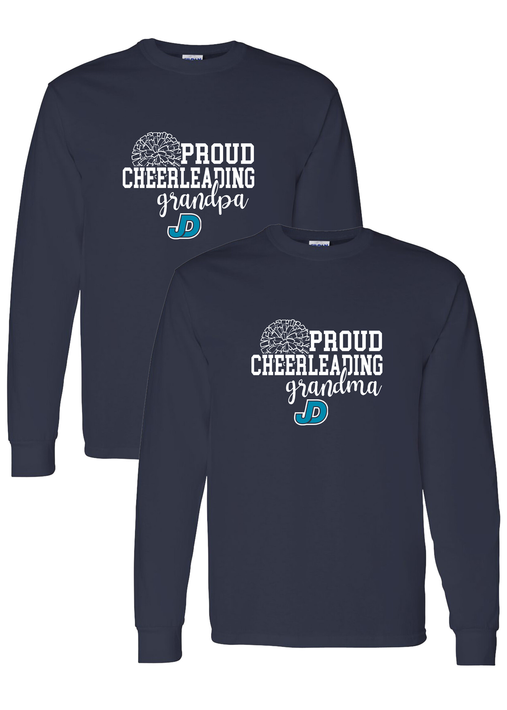 NON-UNIFORM Proud CHEERLEADING Grandparent long sleeve t-shirt