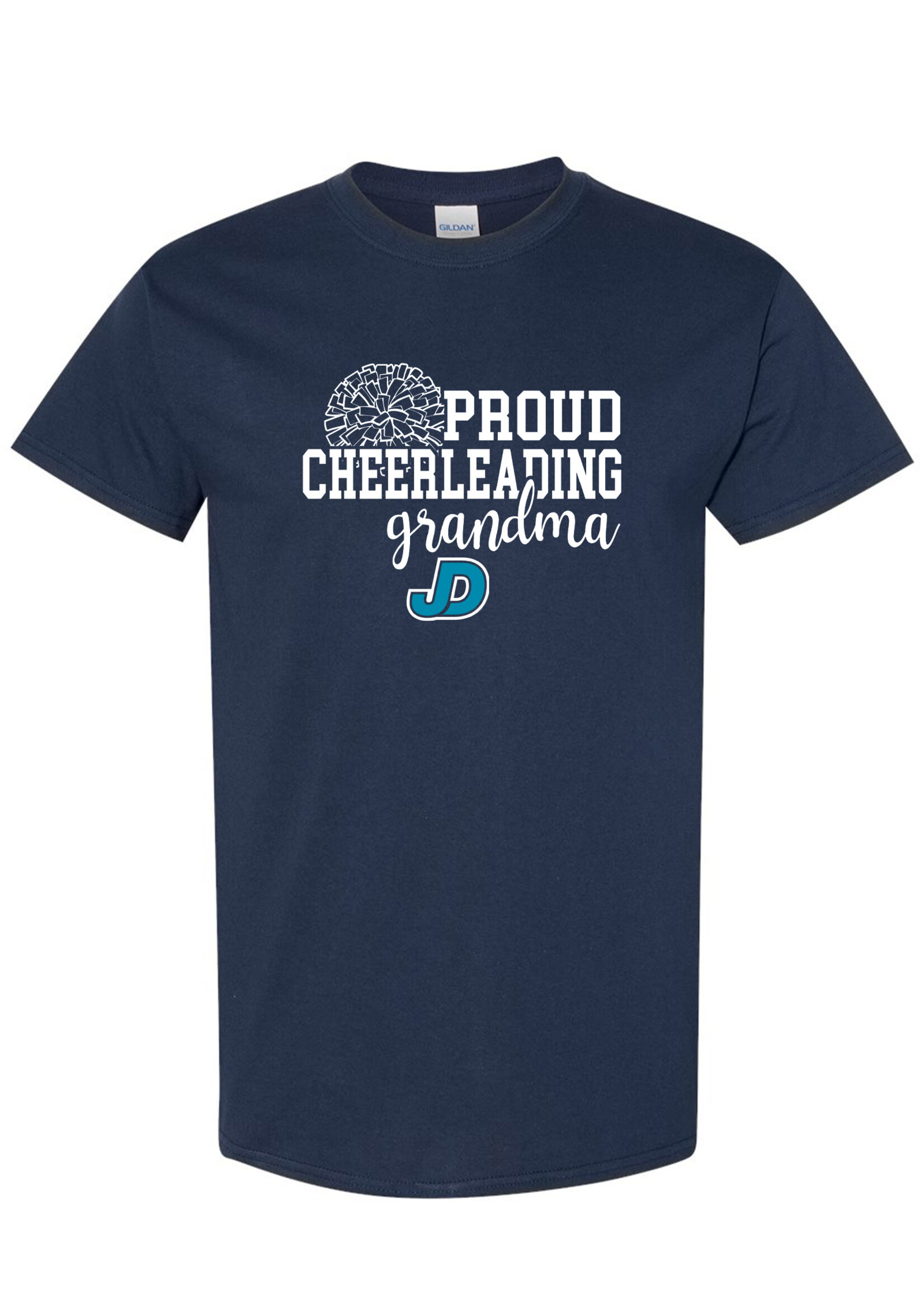NON-UNIFORM Proud CHEERLEADING Grandparent short sleeve t-shirt