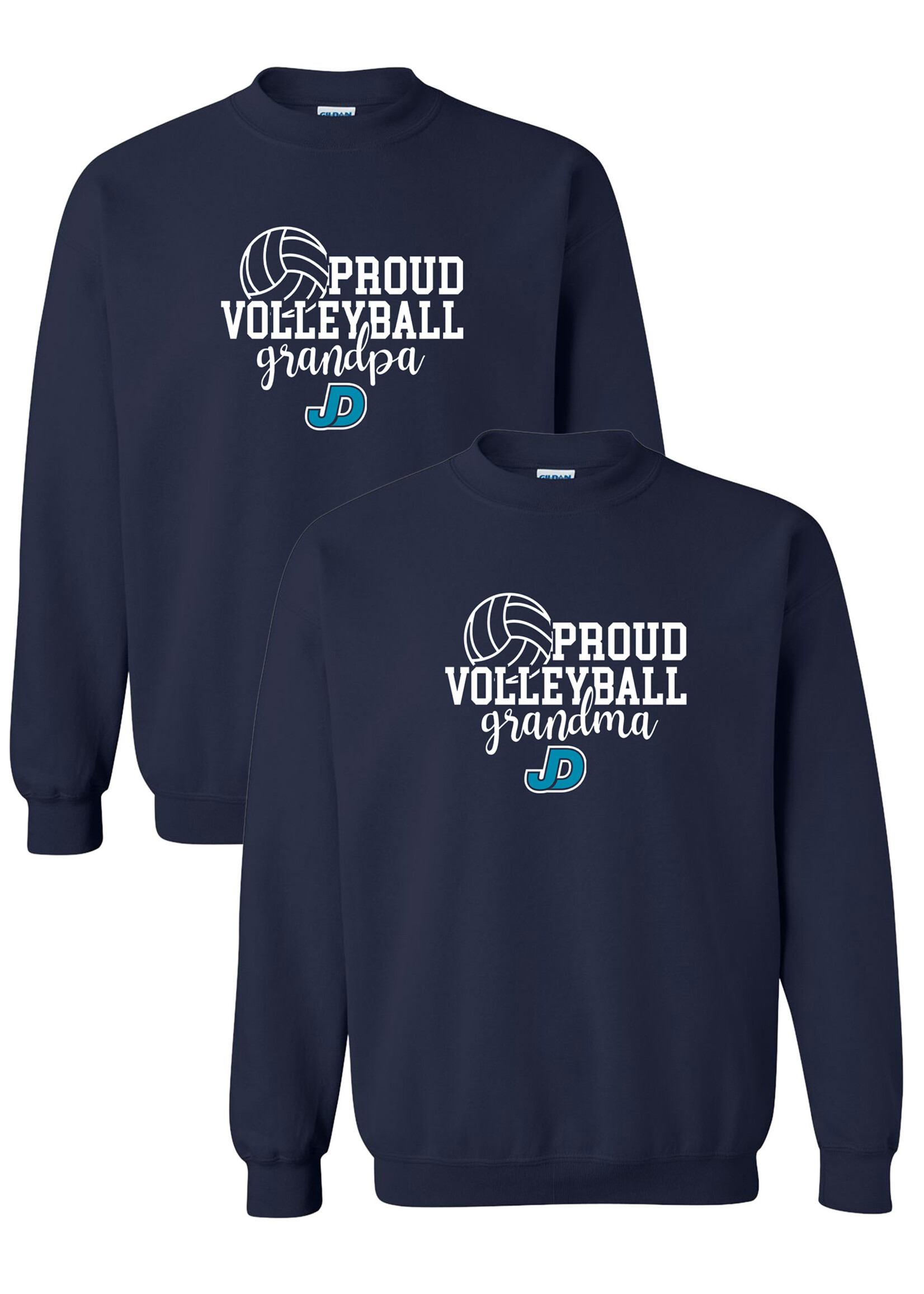 NON-UNIFORM Proud VOLLEYBALL Grandparent crew neck sweatshirt
