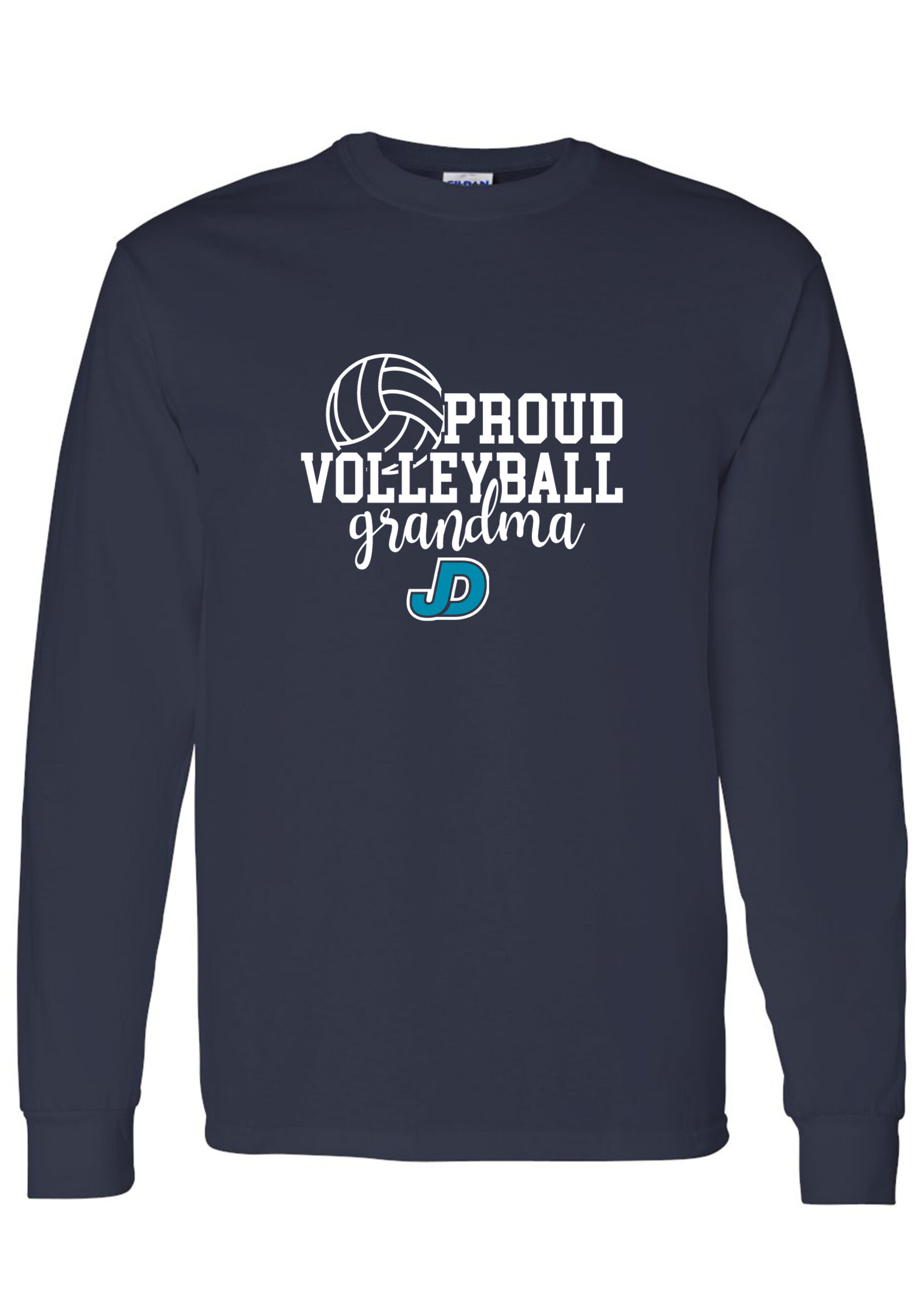 NON-UNIFORM Proud VOLLEYBALL Grandparent long sleeve t-shirt