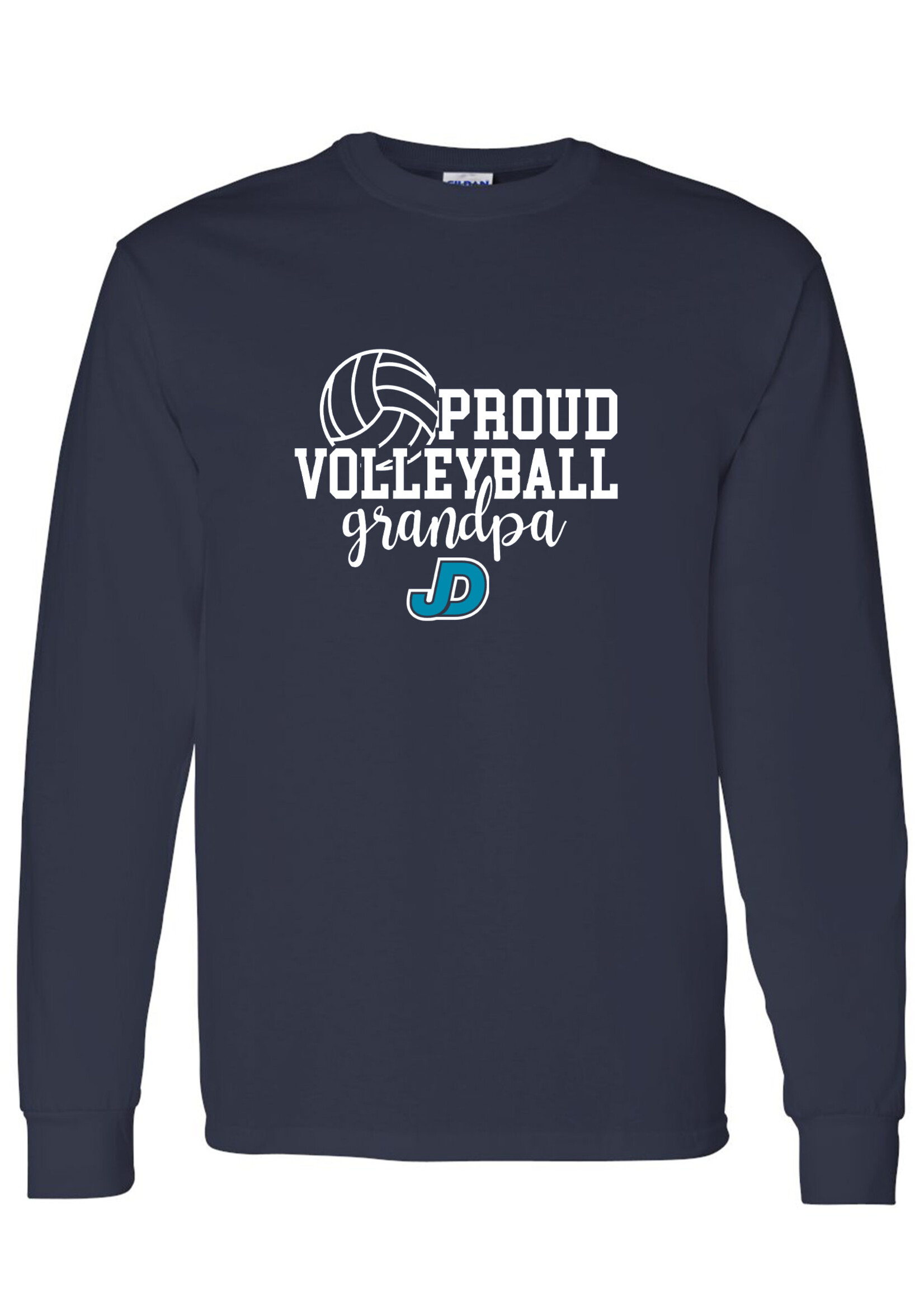 NON-UNIFORM Proud VOLLEYBALL Grandparent long sleeve t-shirt