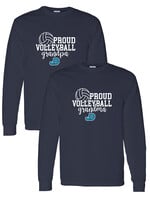 NON-UNIFORM Proud VOLLEYBALL Grandparent long sleeve t-shirt