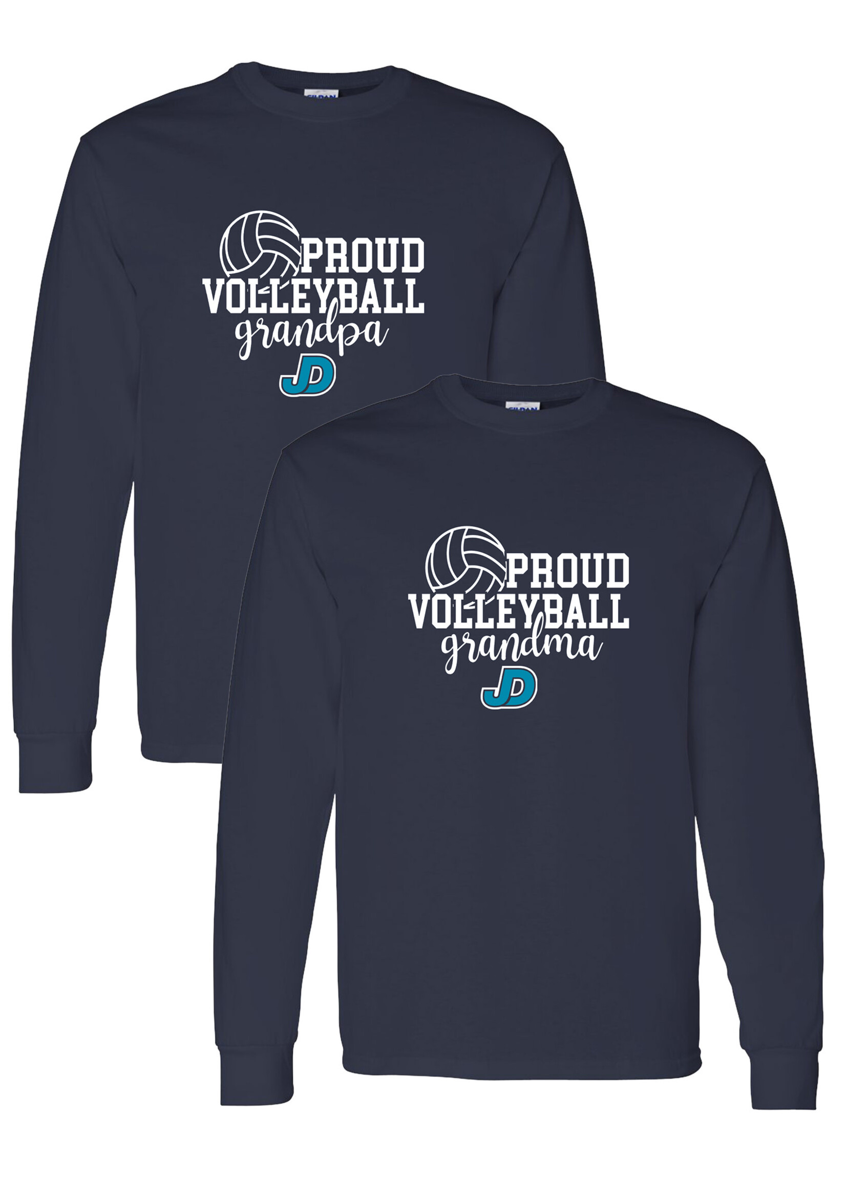 NON-UNIFORM Proud VOLLEYBALL Grandparent long sleeve t-shirt