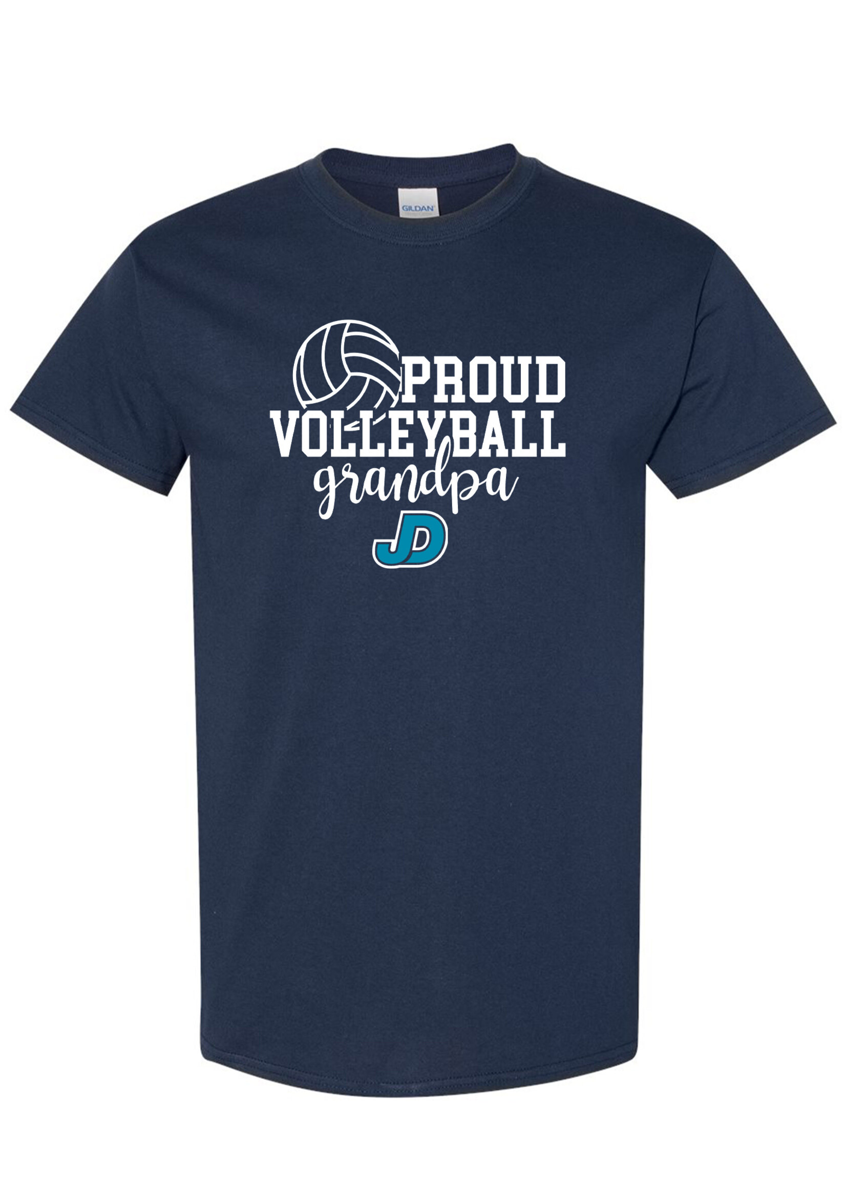 NON-UNIFORM Proud VOLLEYBALL Grandparent short sleeve t-shirt