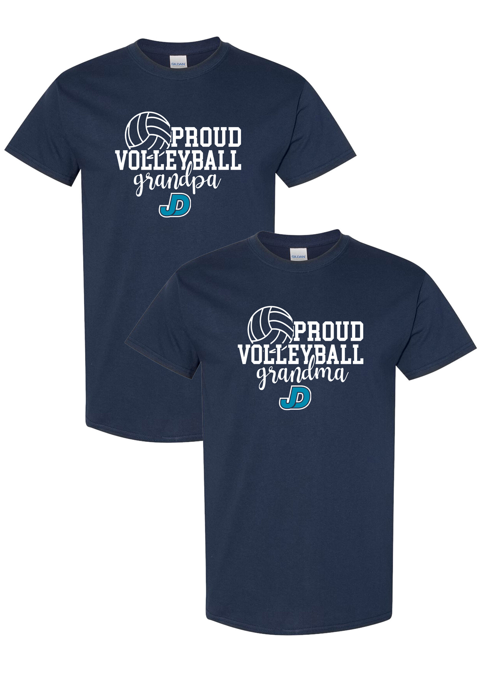 NON-UNIFORM Proud VOLLEYBALL Grandparent short sleeve t-shirt