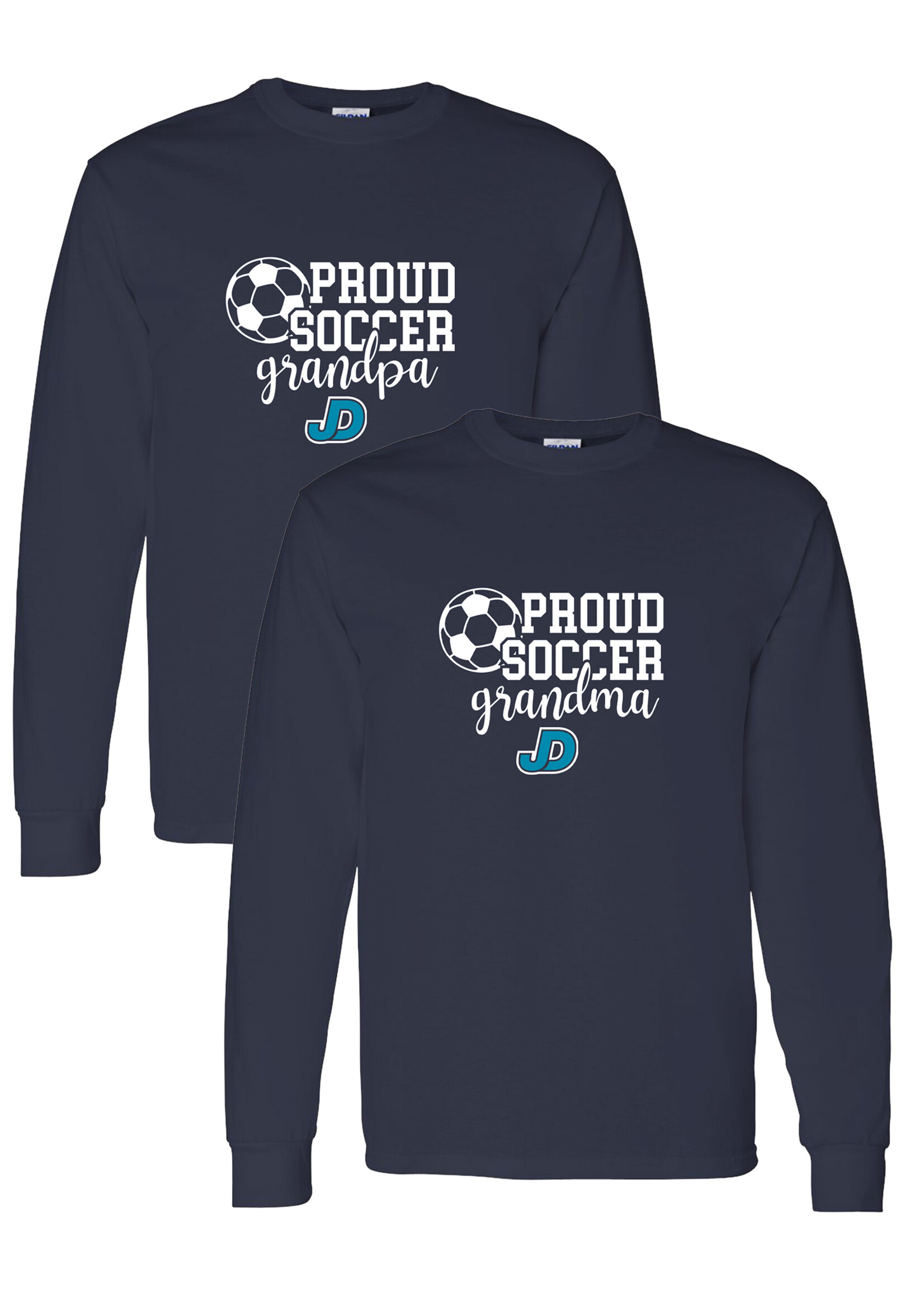 NON-UNIFORM Proud SOCCER Grandparent long sleeve t-shirt