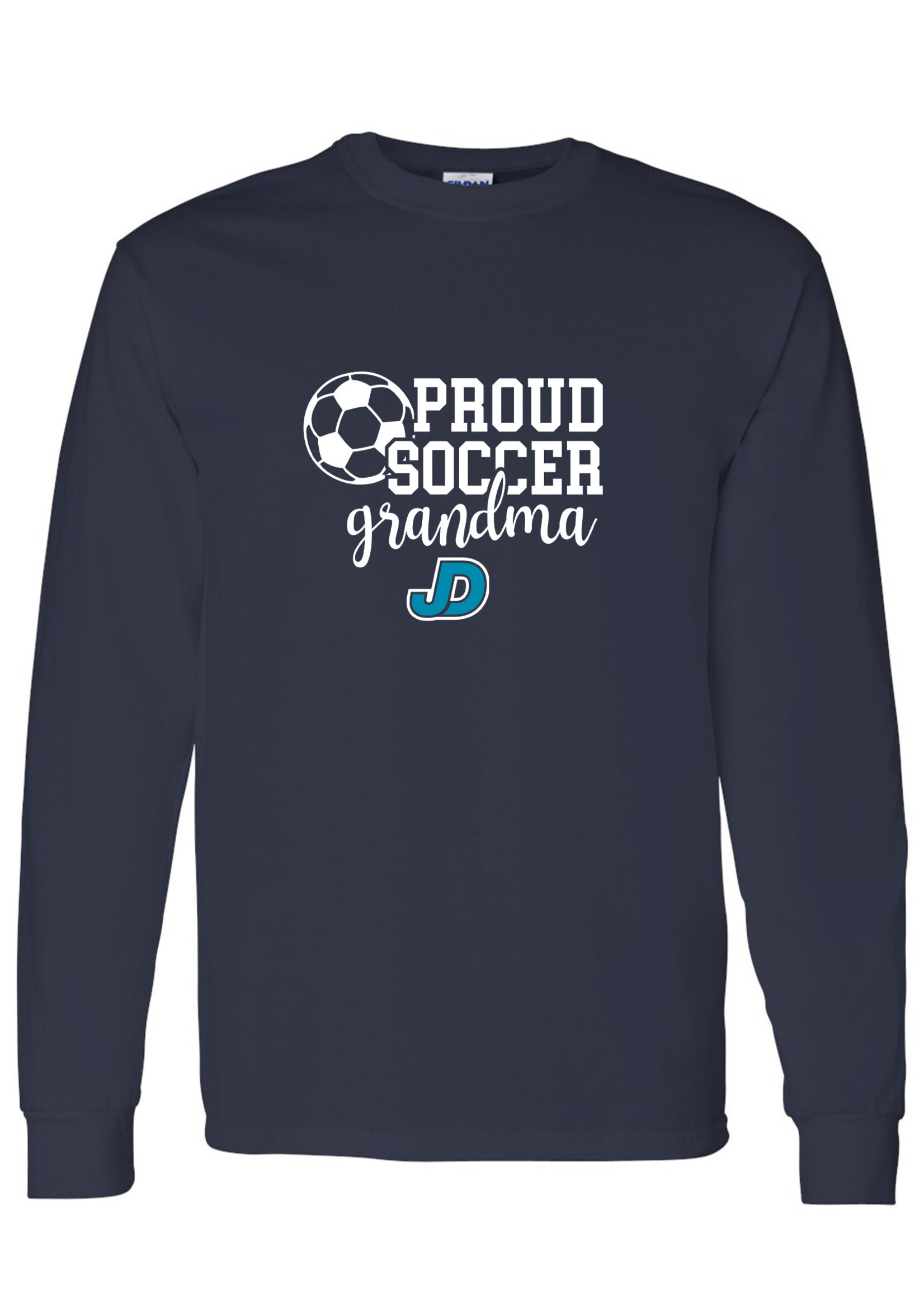 NON-UNIFORM Proud SOCCER Grandparent long sleeve t-shirt