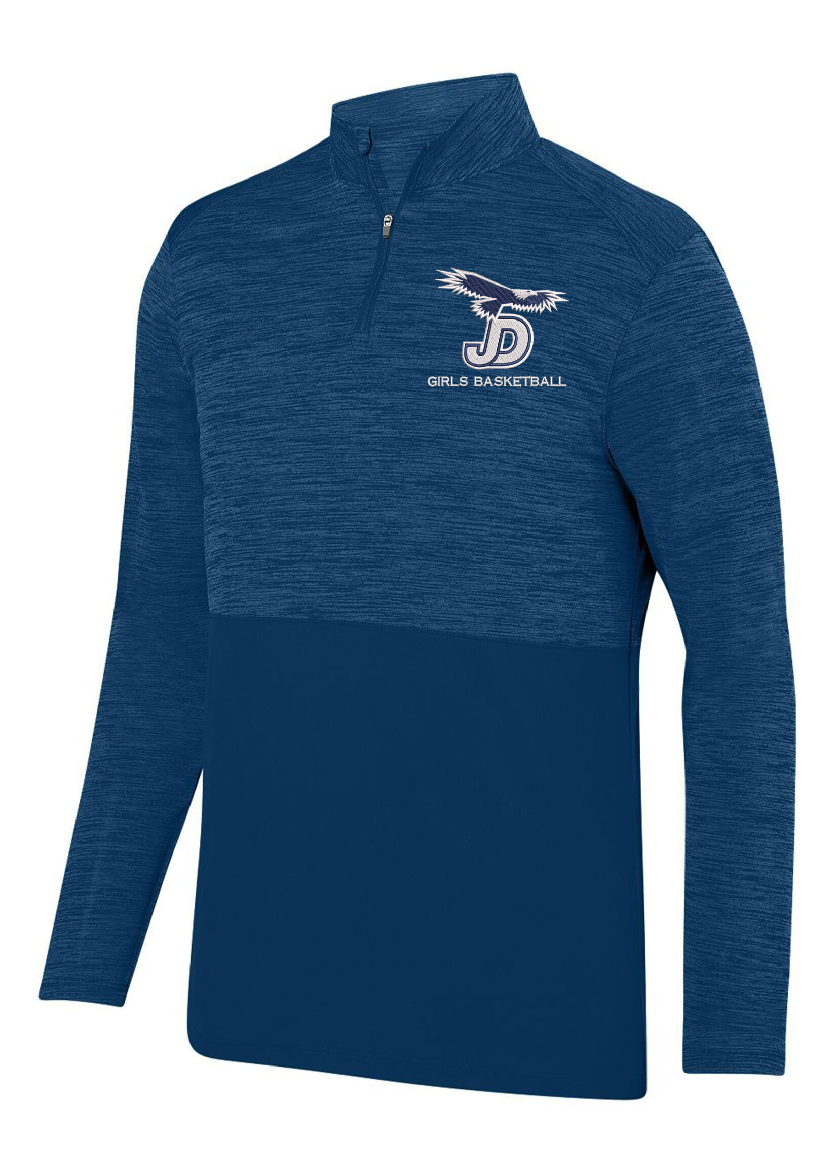 NON-UNIFORM JD Girls Basketball Shadow Tonal Heather Quarter Zip