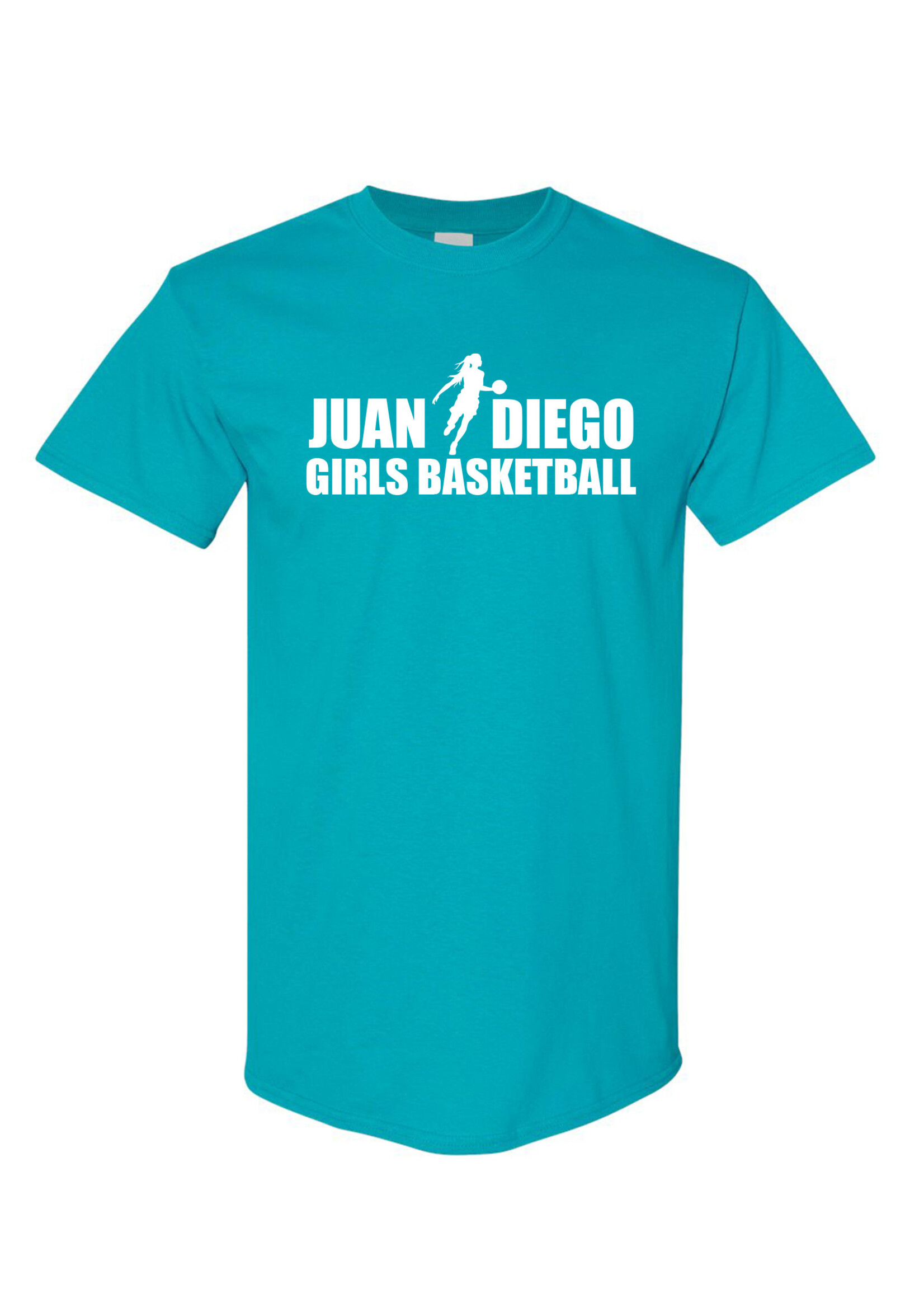 NON-UNIFORM Juan Diego Girls Basketball Silhouette Design short sleeve t-shirt