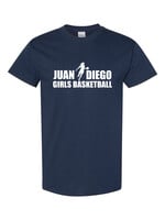 NON-UNIFORM Juan Diego Girls Basketball Silhouette Design short sleeve t-shirt