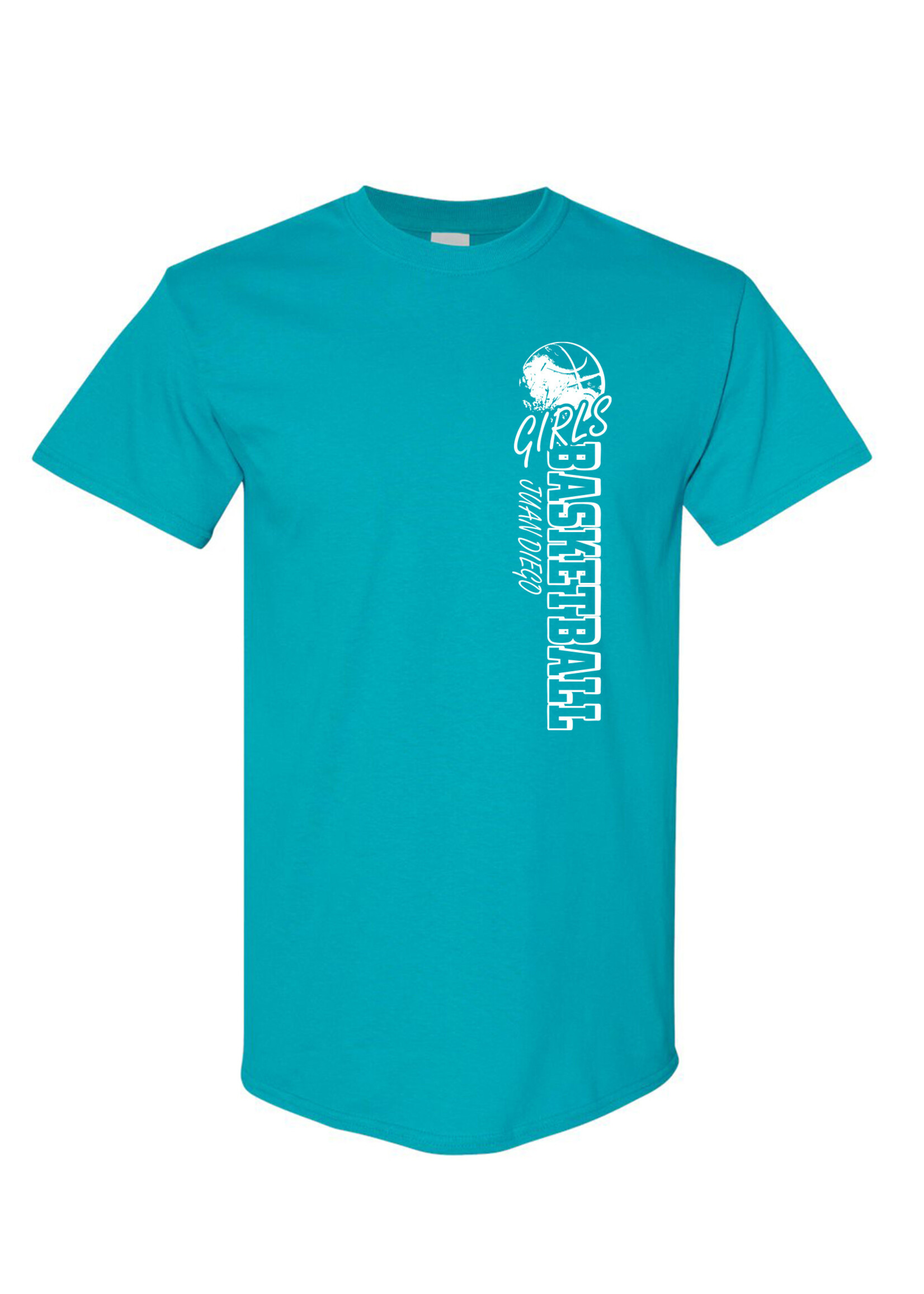 NON-UNIFORM Juan Diego Girls Basketball Vertical Design short sleeve t-shirt