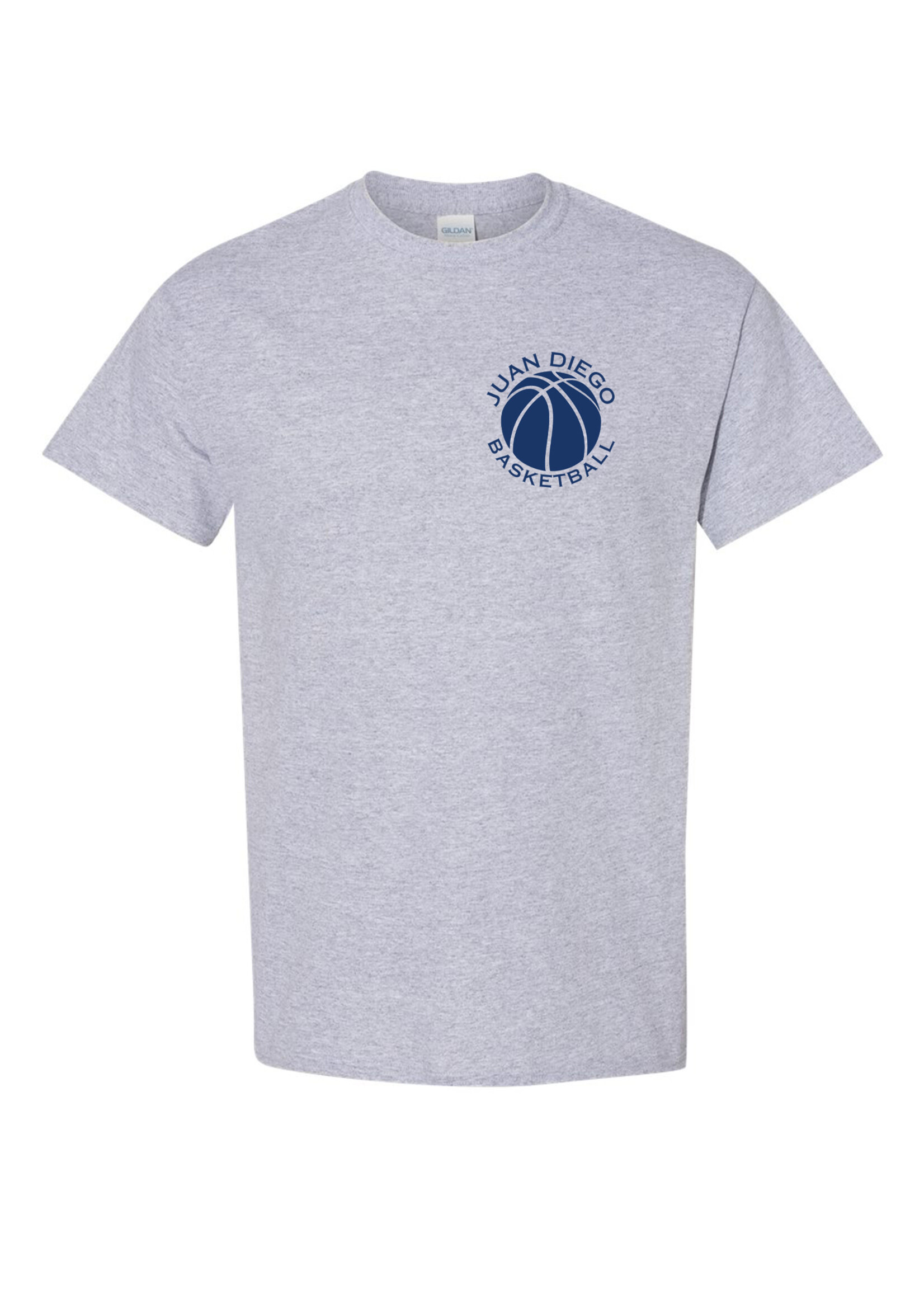 NON-UNIFORM Juan Diego Basketball, Small Basketball Logo, short sleeve t-shirt