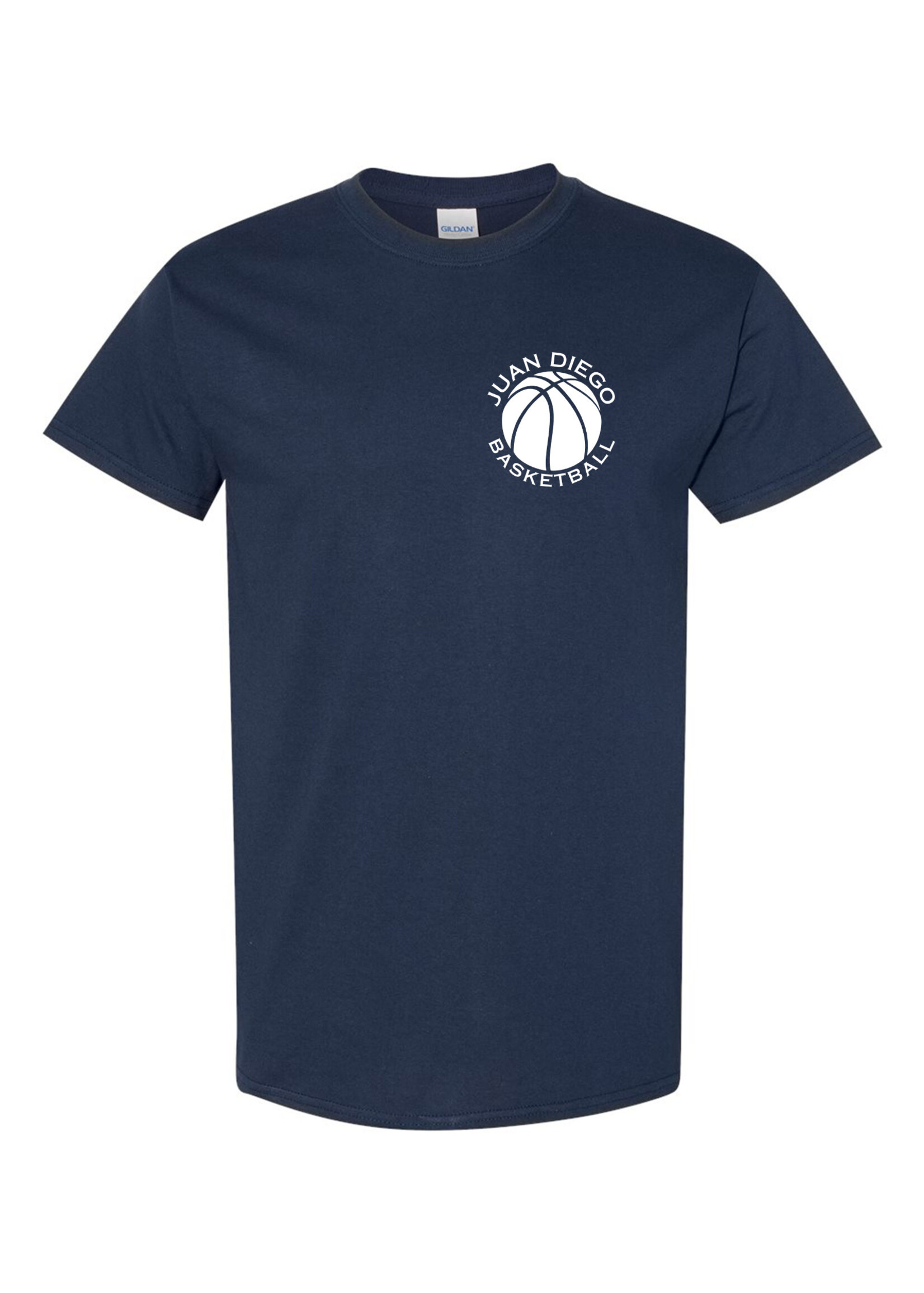 NON-UNIFORM Juan Diego Basketball, Small Basketball Logo, short sleeve t-shirt