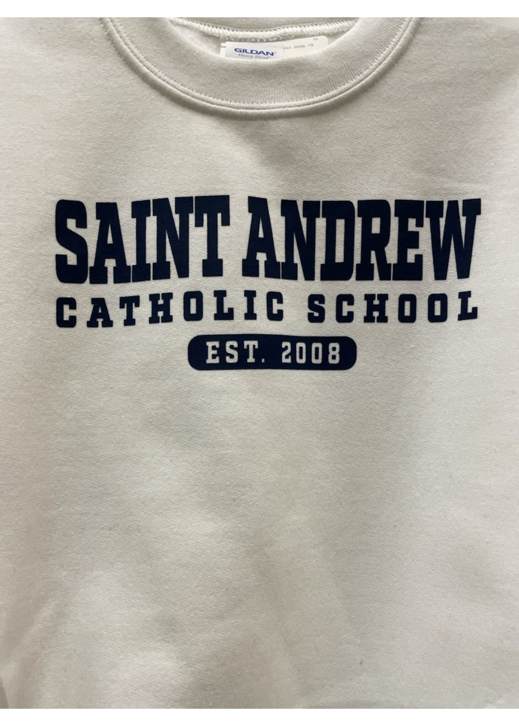 NON-UNIFORM Saint Andrew Crew Neck Sweatshirt, White