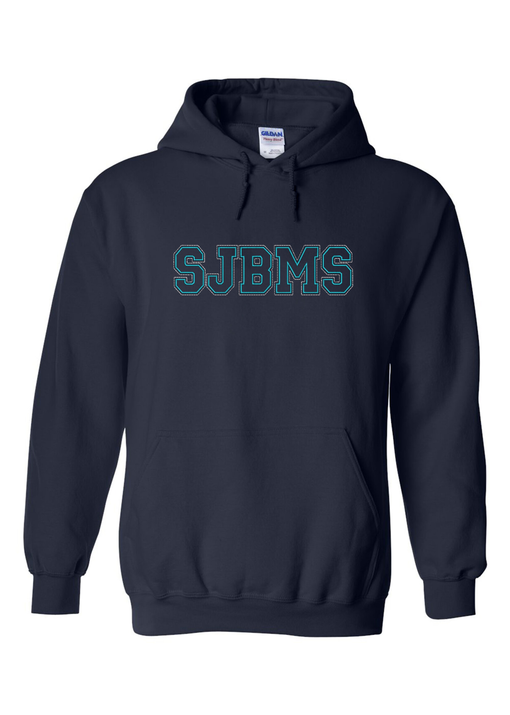 NON-UNIFORM SJBMS Dashed Outline Hooded Pullover Sweatshirt