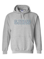 NON-UNIFORM SJBMS Dashed Outline Hooded Pullover Sweatshirt