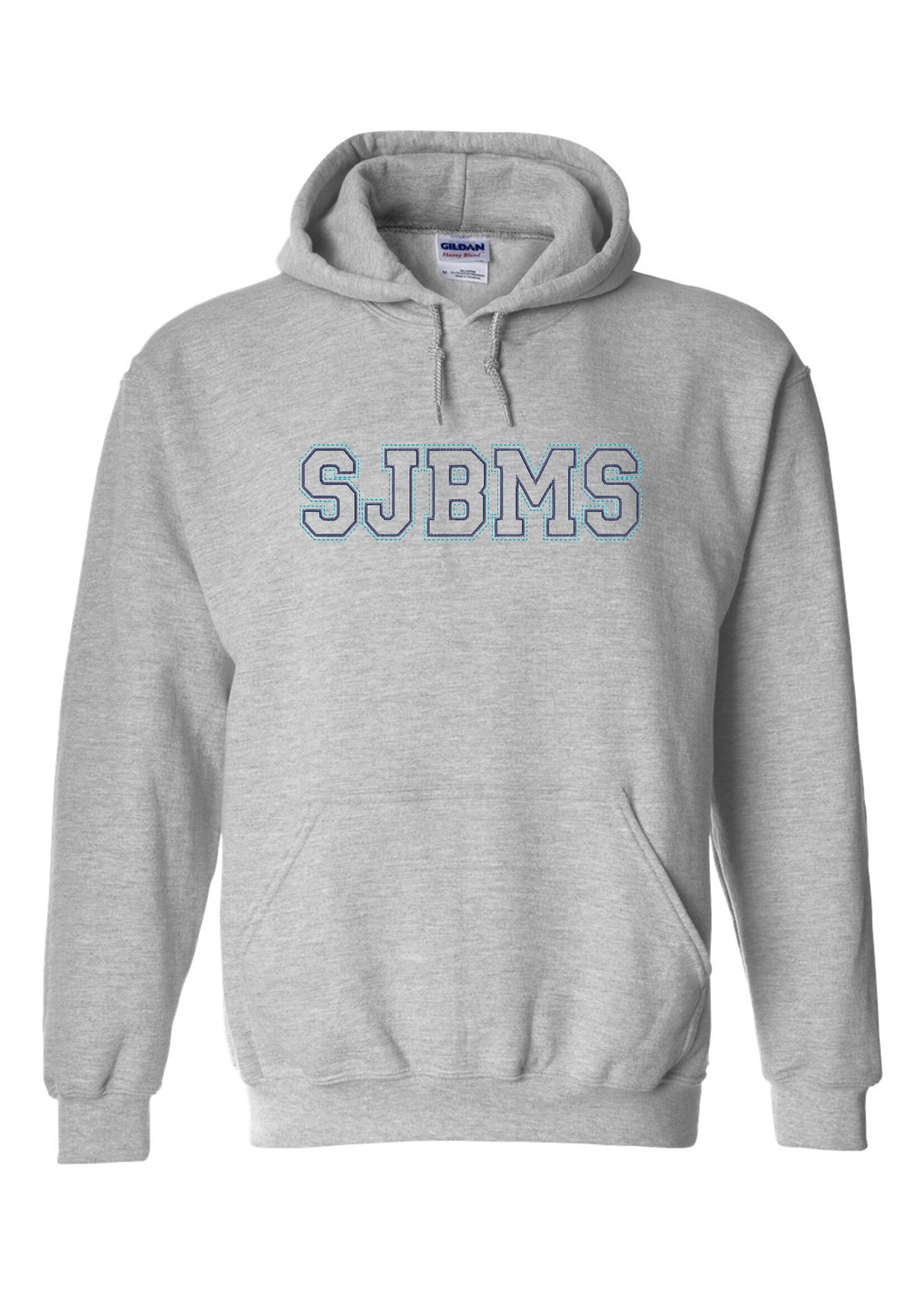 NON-UNIFORM SJBMS Dashed Outline Hooded Pullover Sweatshirt