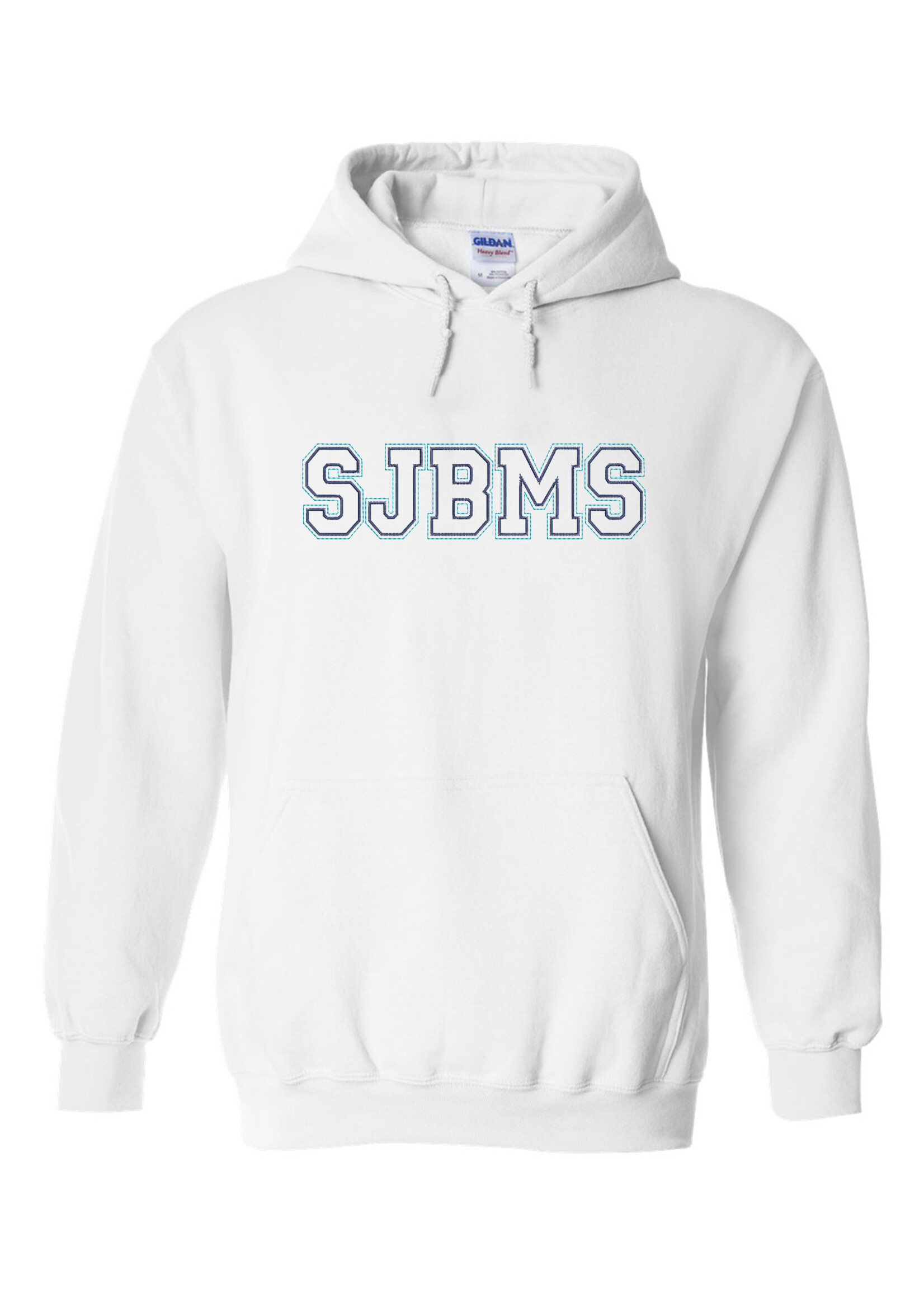 NON-UNIFORM SJBMS Dashed Outline Hooded Pullover Sweatshirt