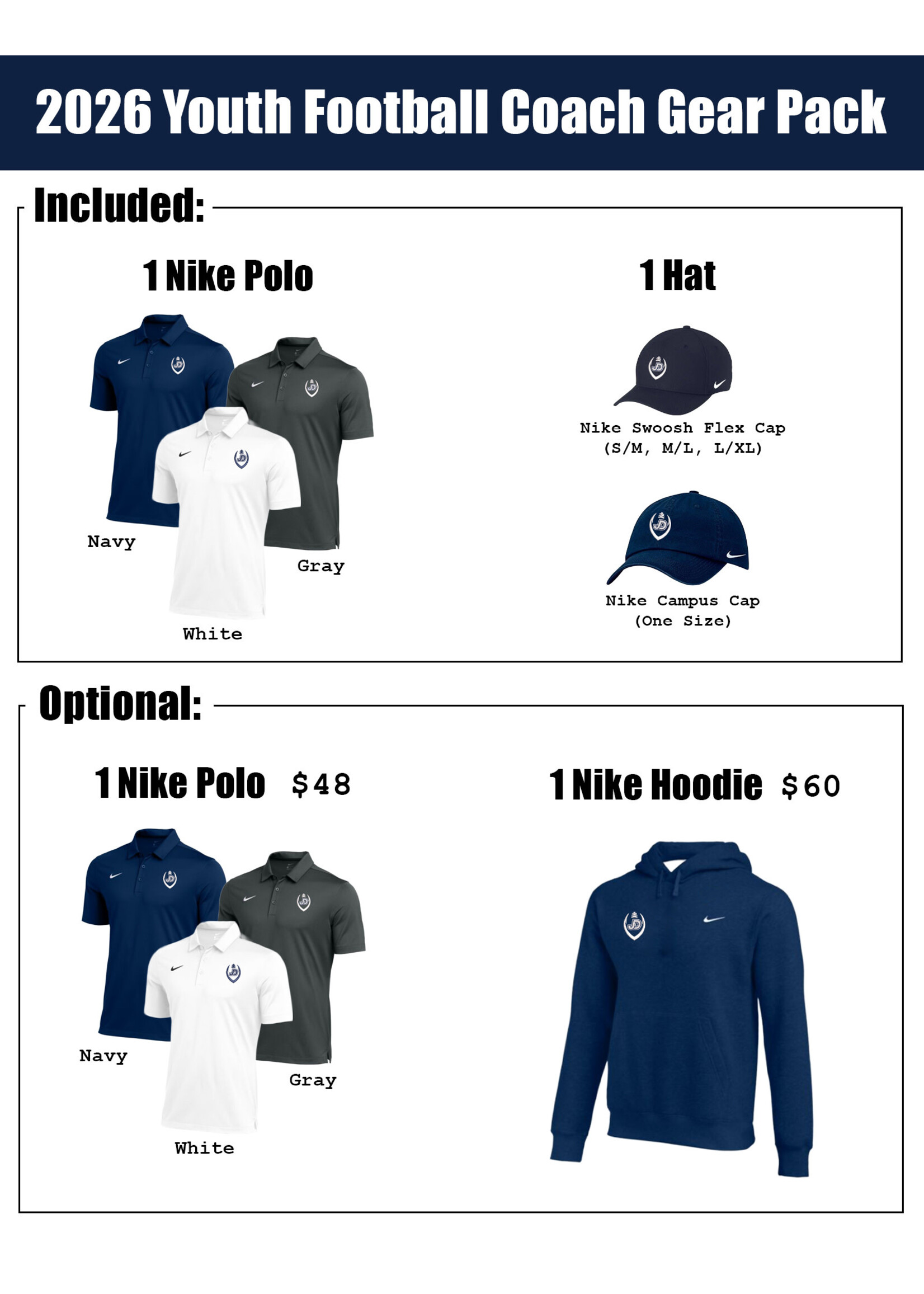 2026 Youth Football Coach Gear Pack