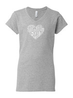 NON-UNIFORM Love Juan Diego Heart Tee, Ladies' Fit V-Neck
