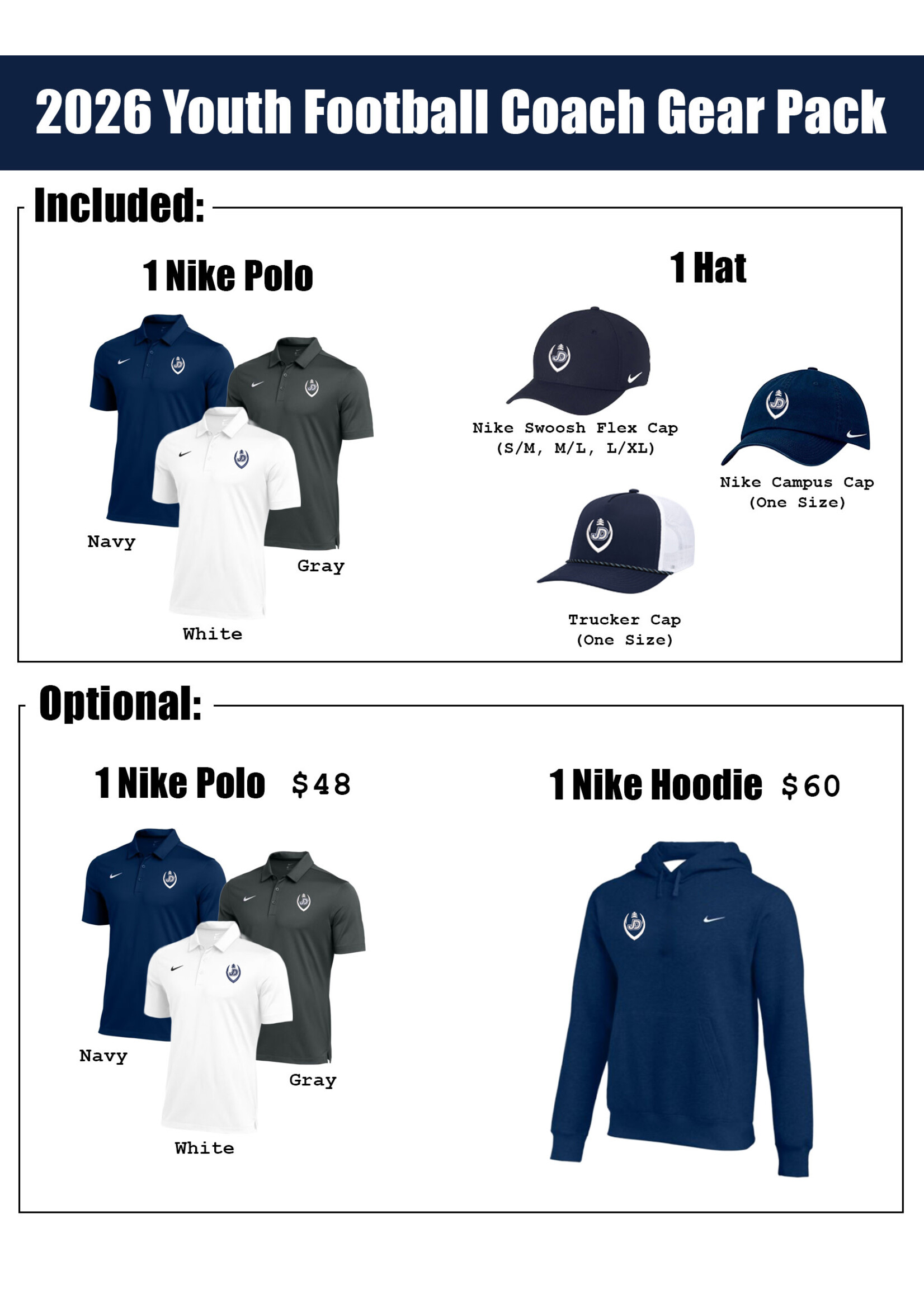 2026 Youth Football Coach Gear Pack