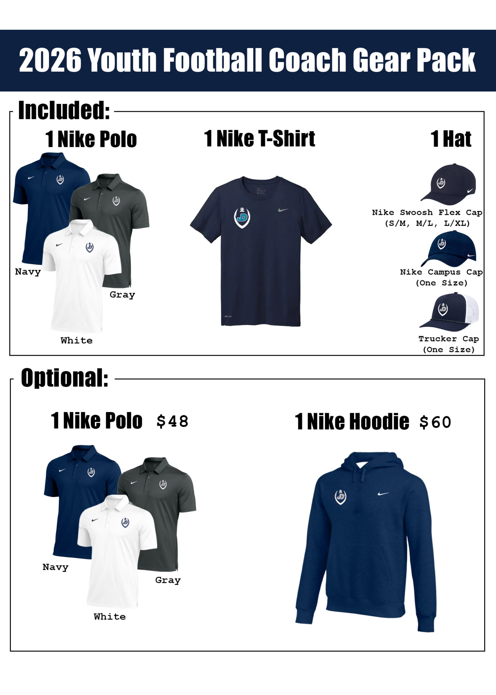 2026 Youth Football Coach Gear Pack