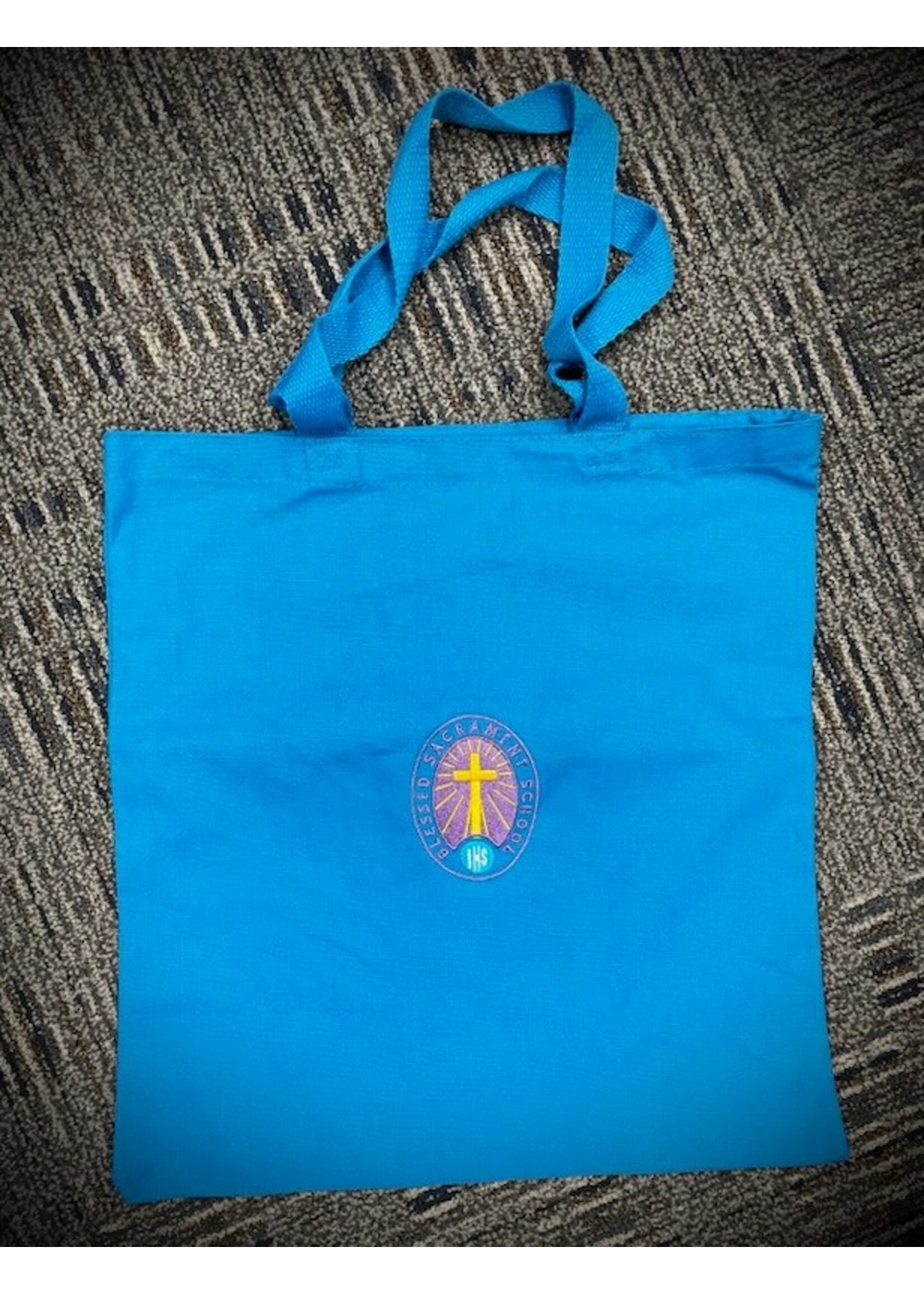 NON-UNIFORM Blessed Sacrament School Teal tote bag