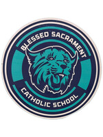 NON-UNIFORM BSCS bobcat round sticker, removable & reusable decal