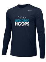 NON-UNIFORM JD Hoops Long Sleeve Nike Tee Navy