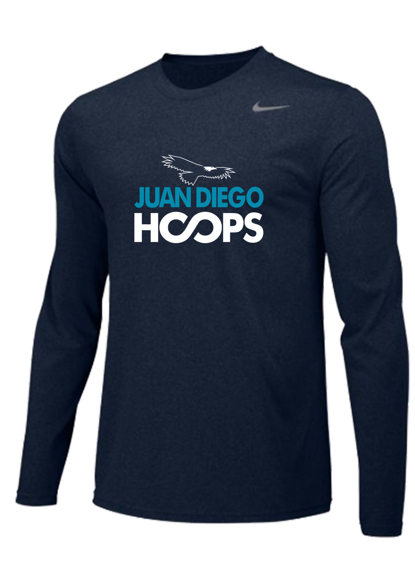 NON-UNIFORM JD Hoops Long Sleeve Nike Tee Navy