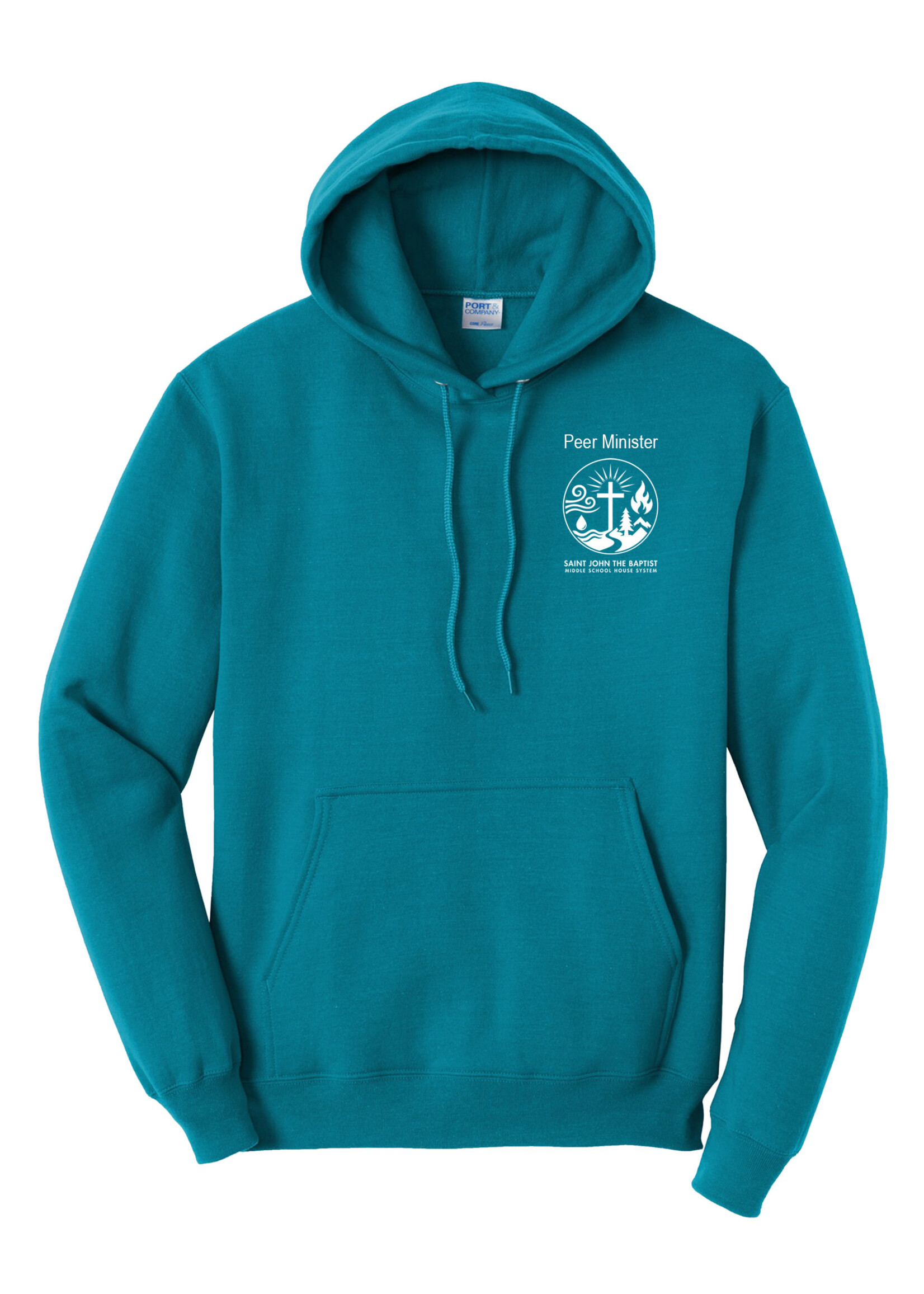 SJBMS Peer Minister Hoodie, teal