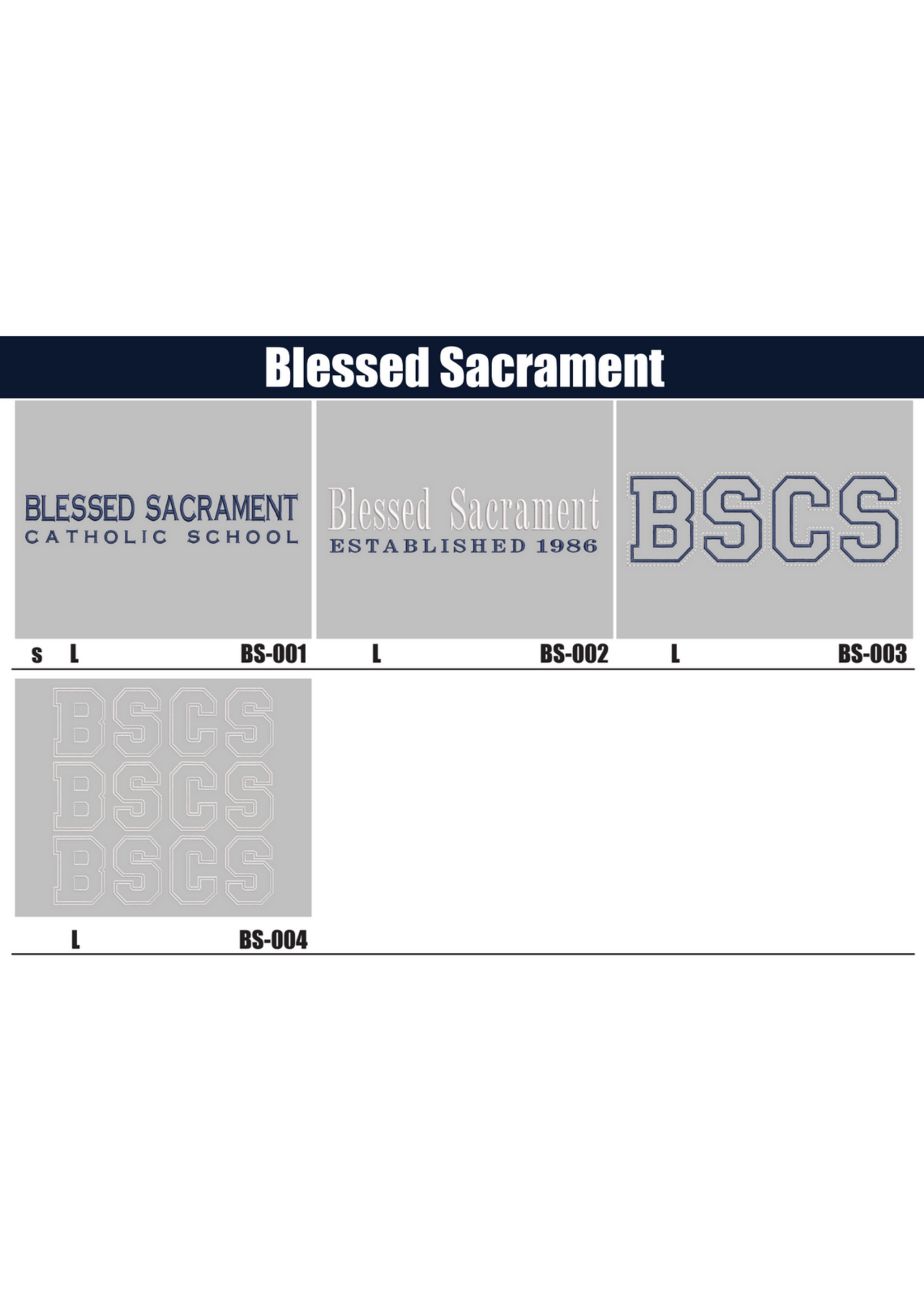 NON-UNIFORM Blessed Sacrament - Custom Embroidery Sweatshirt