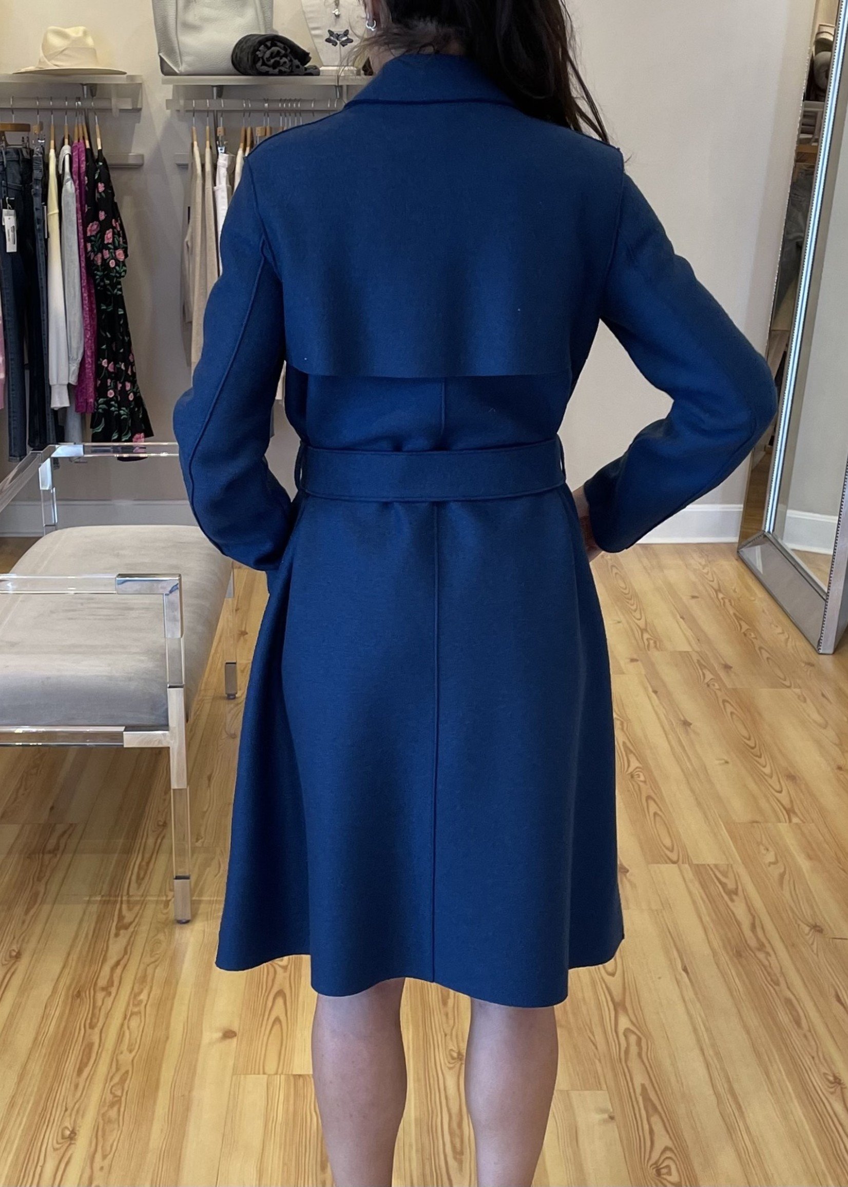 PRESSED WOOL TRENCH COAT
