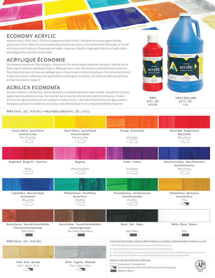 ART ALTERNATIVES Art Alternatives Economy Student Acrylic Paint
