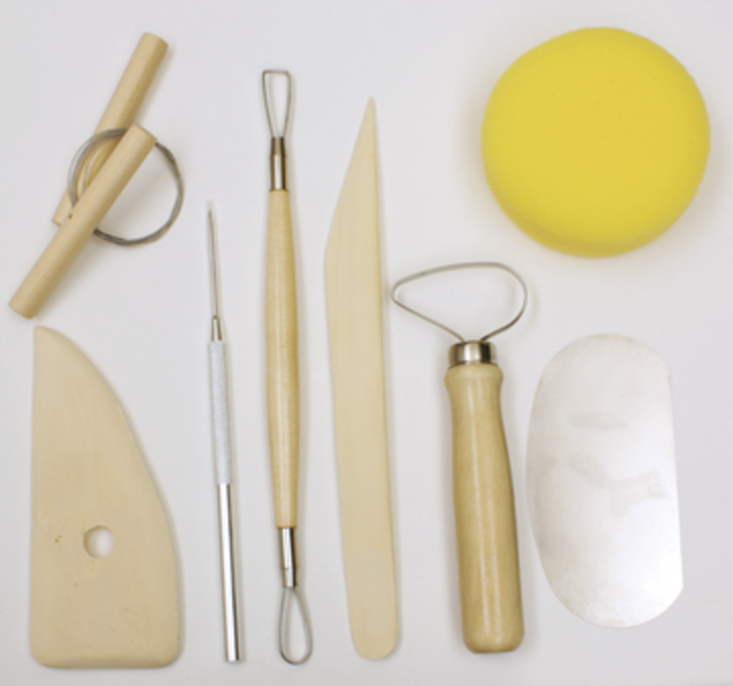 National Artcraft Potter's Tool Kit Contains 8 Essential Tools for Trimming, Shaping and Smoothing Pottery and Ceramic Clay Surfaces