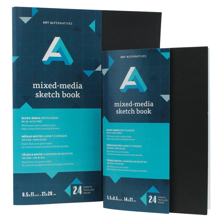 ART ALTERNATIVES Art Alternatives Mixed-Media Sketch Book – 90 lb, 24 Sheets