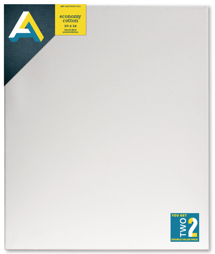 ART ALTERNATIVES Art Alternatives Stretched Economy Canvas – 2 Pack