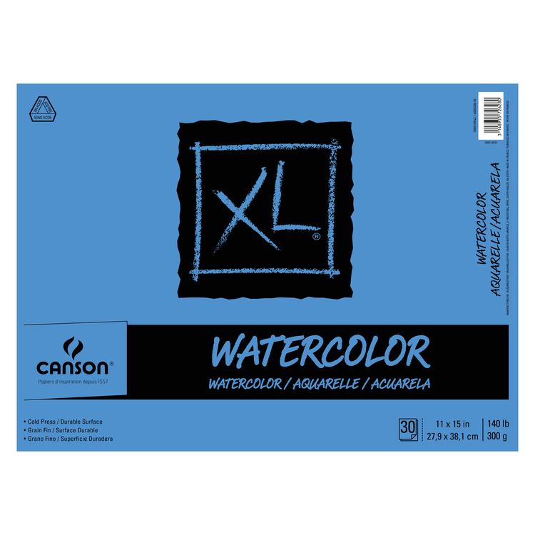CANSON / PACON PAPERS Canson XL Watercolor Pads – 140 lb Cold Press Paper