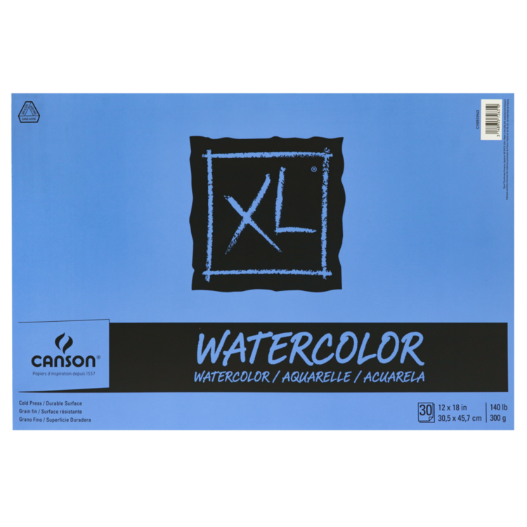 CANSON / PACON PAPERS Canson XL Watercolor Pads – 140 lb Cold Press Paper