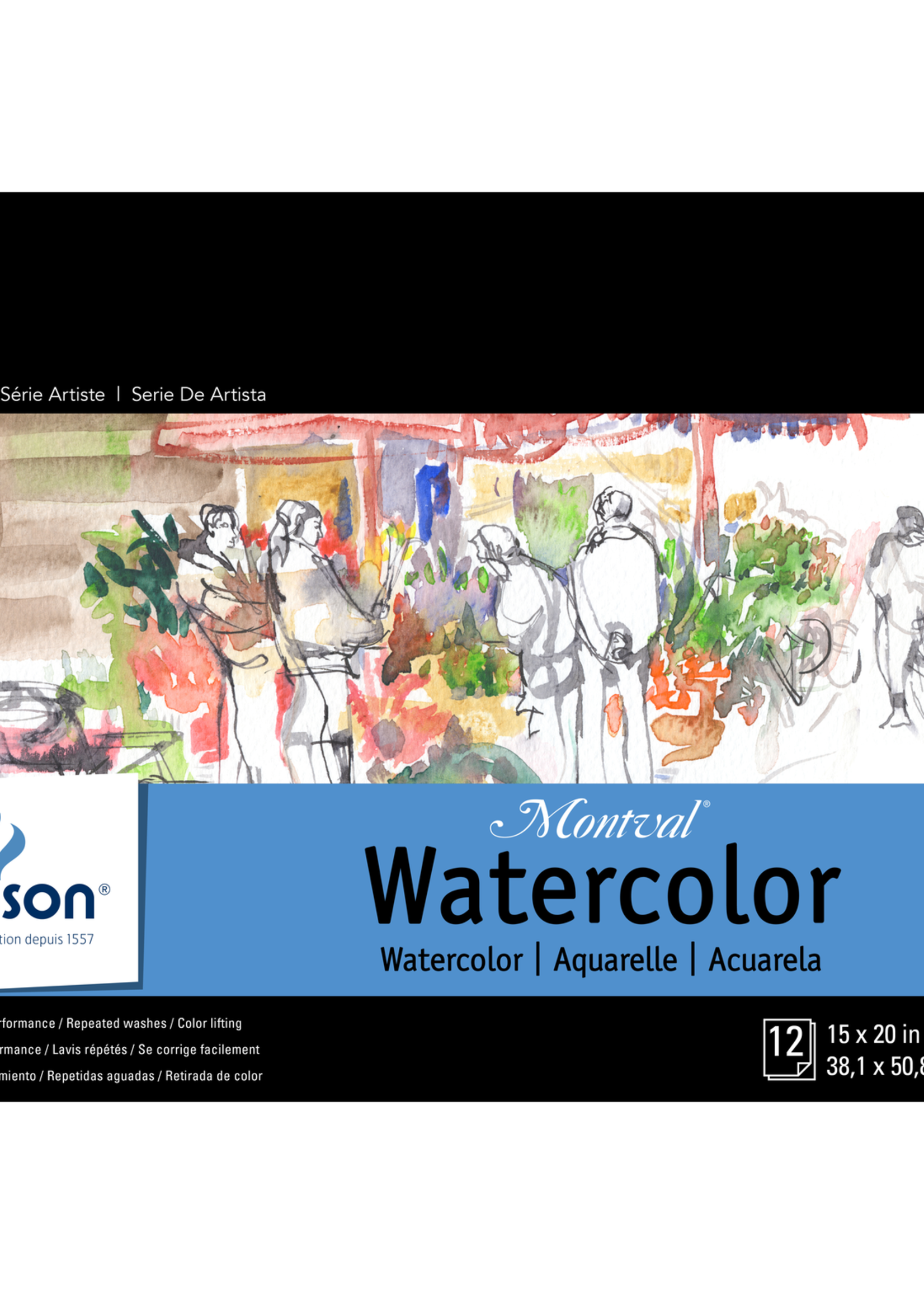 CANSON / PACON PAPERS MONTVAL - WATERCOLOR COLD PRESS 140LB  -