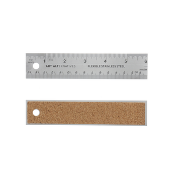 ART ALTERNATIVES Flexible Stainless Steel Ruler – Cork Back