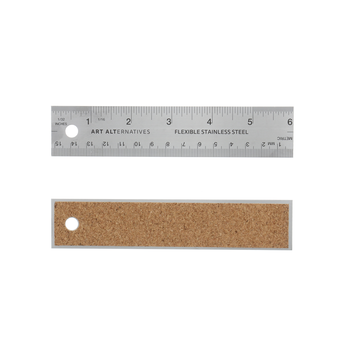 ART ALTERNATIVES Flexible Stainless Steel Ruler – Cork Back
