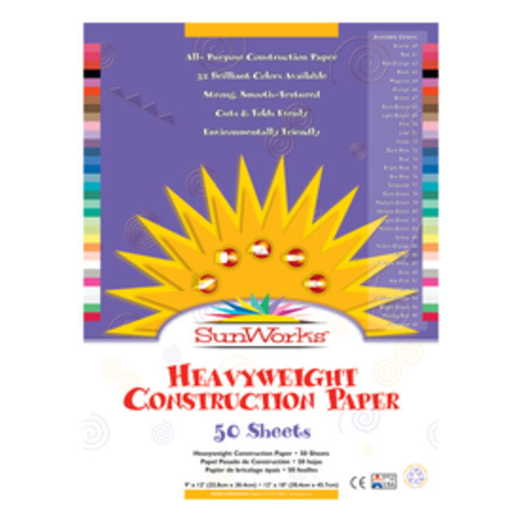 PACON/STRATHMORE SUNWORK CONSTRUCTION PAPER 50SH 9X12