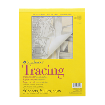 PACON/STRATHMORE TRACING TRANSPARENT PARCHMENT TAPE PAD 25LB 50 SHEETS