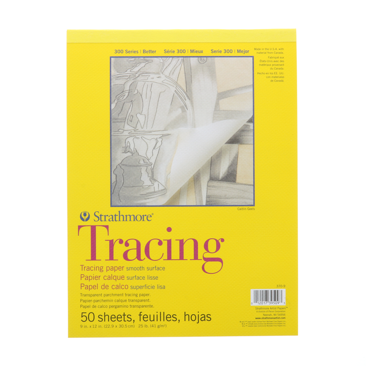 PACON/STRATHMORE TRACING TRANSPARENT PARCHMENT TAPE PAD 25LB 50 SHEETS