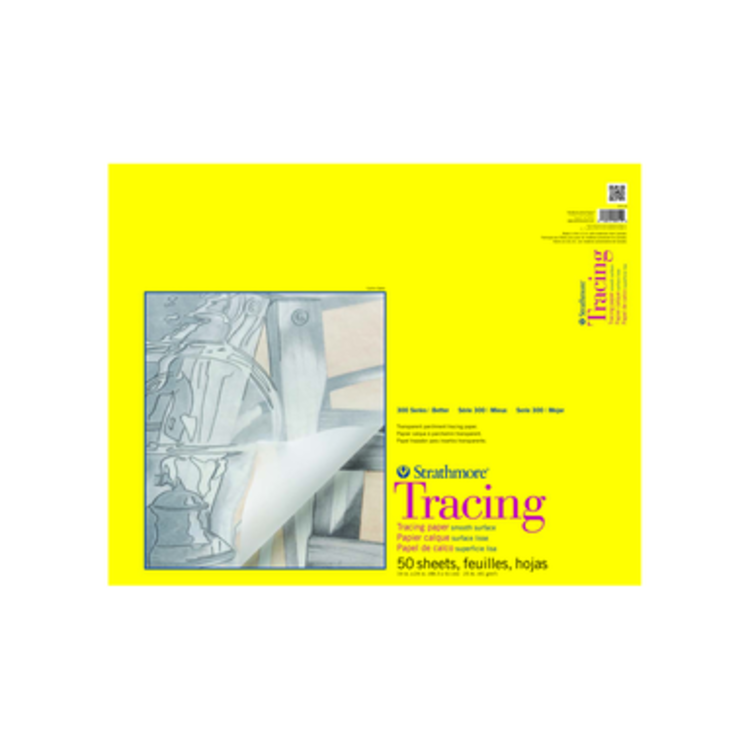 PACON/STRATHMORE TRACING TRANSPARENT PARCHMENT TAPE PAD 25LB 50 SHEETS