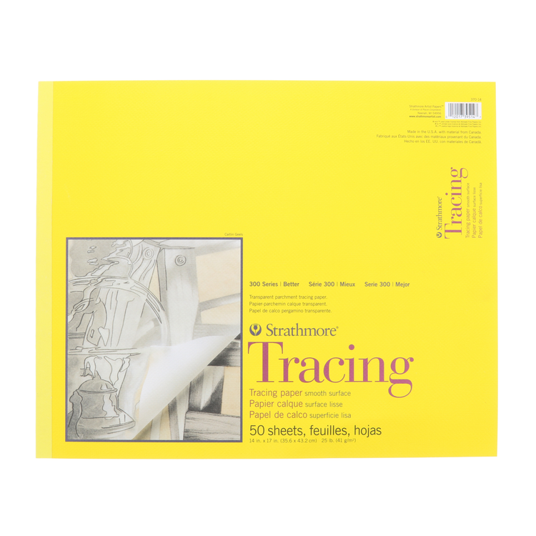 PACON/STRATHMORE TRACING TRANSPARENT PARCHMENT TAPE PAD 25LB 50 SHEETS