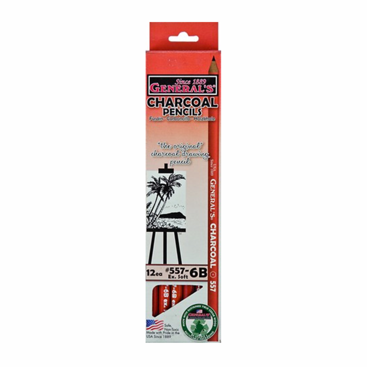 General Pencil Company : Charcoal Pencil : 6B Extra Soft - General