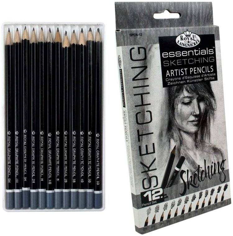 ROYAL BRUSH MANUFACTURING INC Essentials Sketching Pencil Set, 12pc
