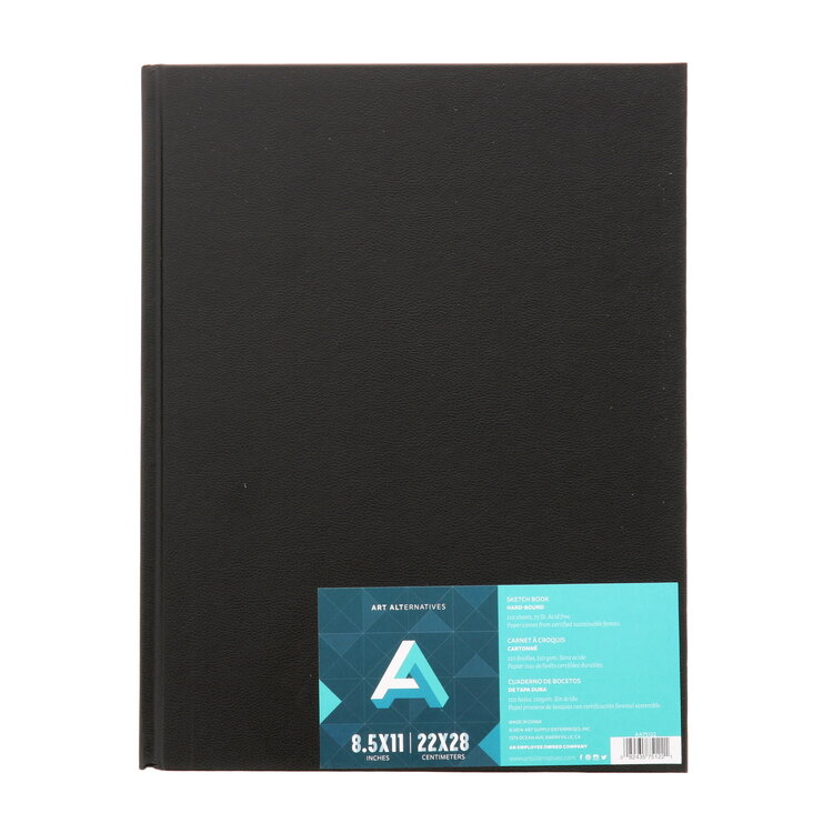 ART ALTERNATIVES Art Alternatives Hard Cover Sketchbook – 110 Sheets